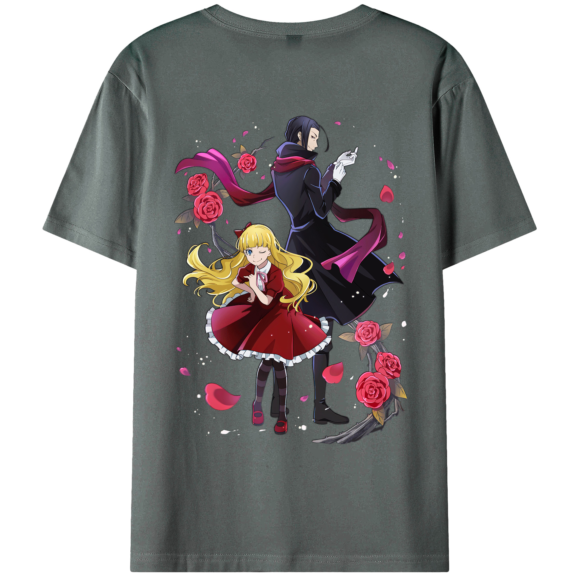 （画像用） 文豪ストレイドッグス Bungo Stray Dogs 綿100％ メンズ半袖Tシャツ（バックプリント） 通気性